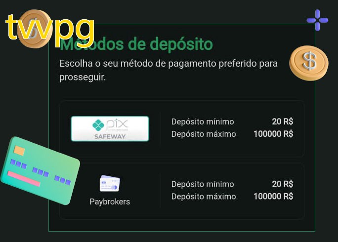 O cassino tvvpgbet oferece uma grande variedade de métodos de pagamento