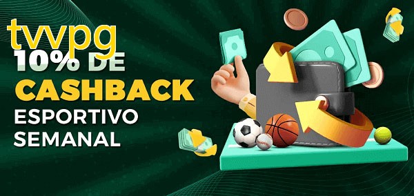 10% de bônus de cashback na tvvpg